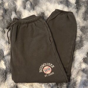 Budweiser Olive Sweatpants - Baseball Logo